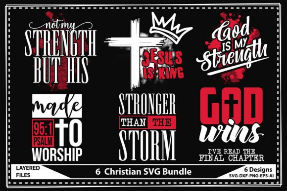 6 Christian SVG Bundle: T-Shirt Designs for Local Branding