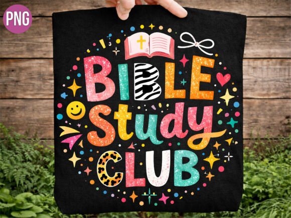 Bible Study Club Retro Christian PNG T-Shirt Designs
