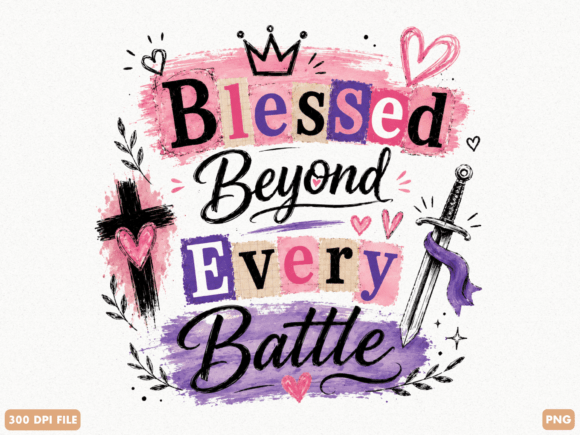 Blessed Beyond Every Battle T-Shirt Designs