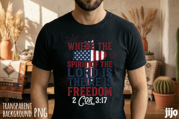Christian American Freedom Patriotic PNG T-Shirt Designs