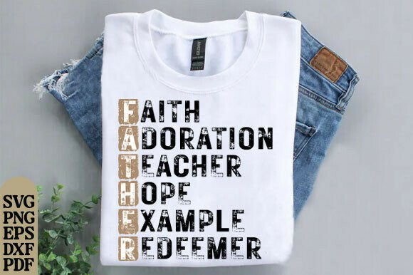 Christian Father’s Day Shirt PNG SVG & T-Shirt Designs