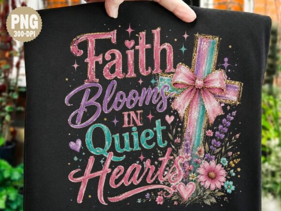 Christian Floral Cross PNG: Faith Shirt T-Shirt Designs