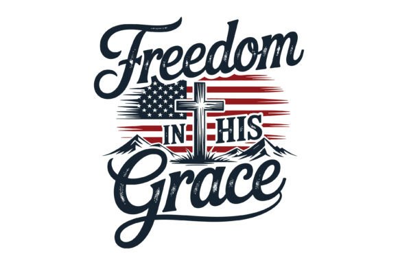 Freedom in His Grace Christian T-Shirt Designs