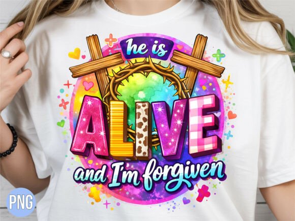 He is Alive Christian Easter PNG T-Shirt Designs