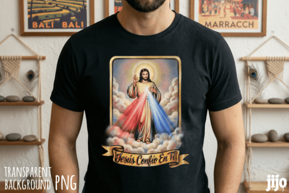 Jess Confo Christian Jesus PNG for T-Shirt Designs