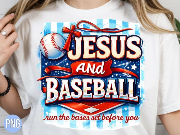Jesus and Baseball Christian Sports PNG T-Shirt Designs