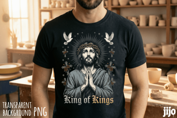 Jesus Christian King Dove PNG T-Shirt Designs