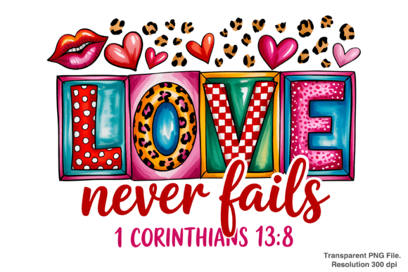 Love Never Fails PNG: Christian T-Shirt Designs for Local Branding