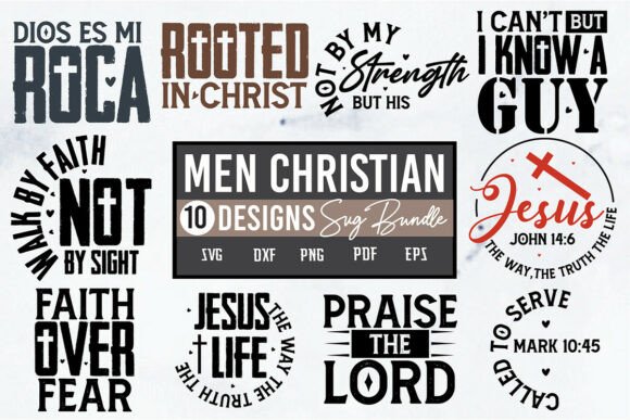 Men Christian SVG Bundle: T-Shirt Designs