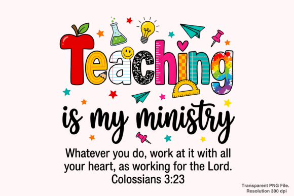 Preppy Teacher PNG & Christian PNG for T-Shirt Designs