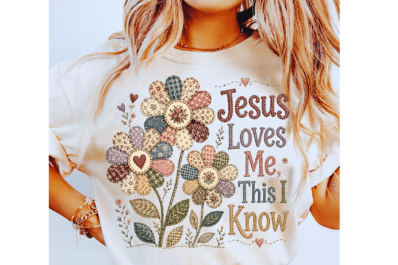 Retro Boho Christian PNG: Jesus Flower T-Shirt Designs