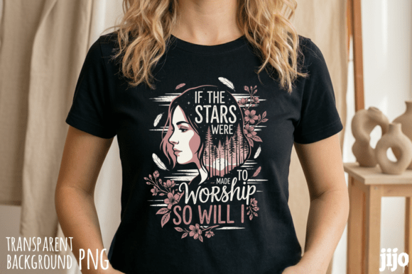Stars Worship Christian Forest PNG T-Shirt Designs