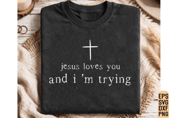 Trendy Jesus SVG for T-Shirt Designs
