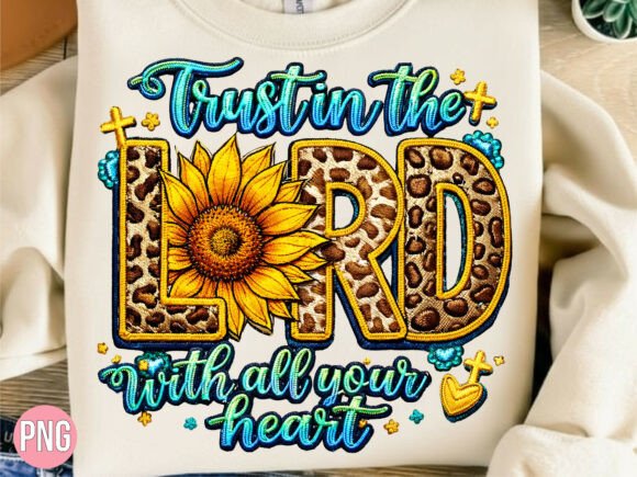 Trust in Lord Sunflower Christian PNG T-Shirt Designs