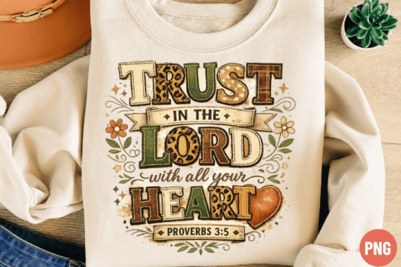 Trust in the Lord PNG: Christian PNG for T-Shirt Designs